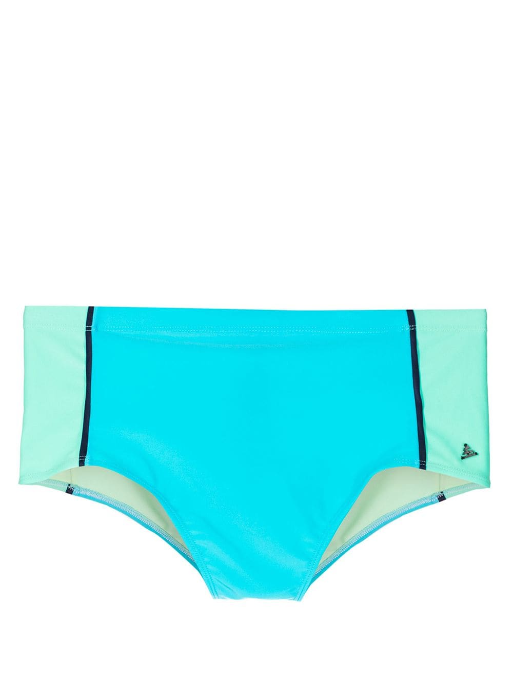 Amir Slama Panelled Piped-trim Swimming Trunks In Blue