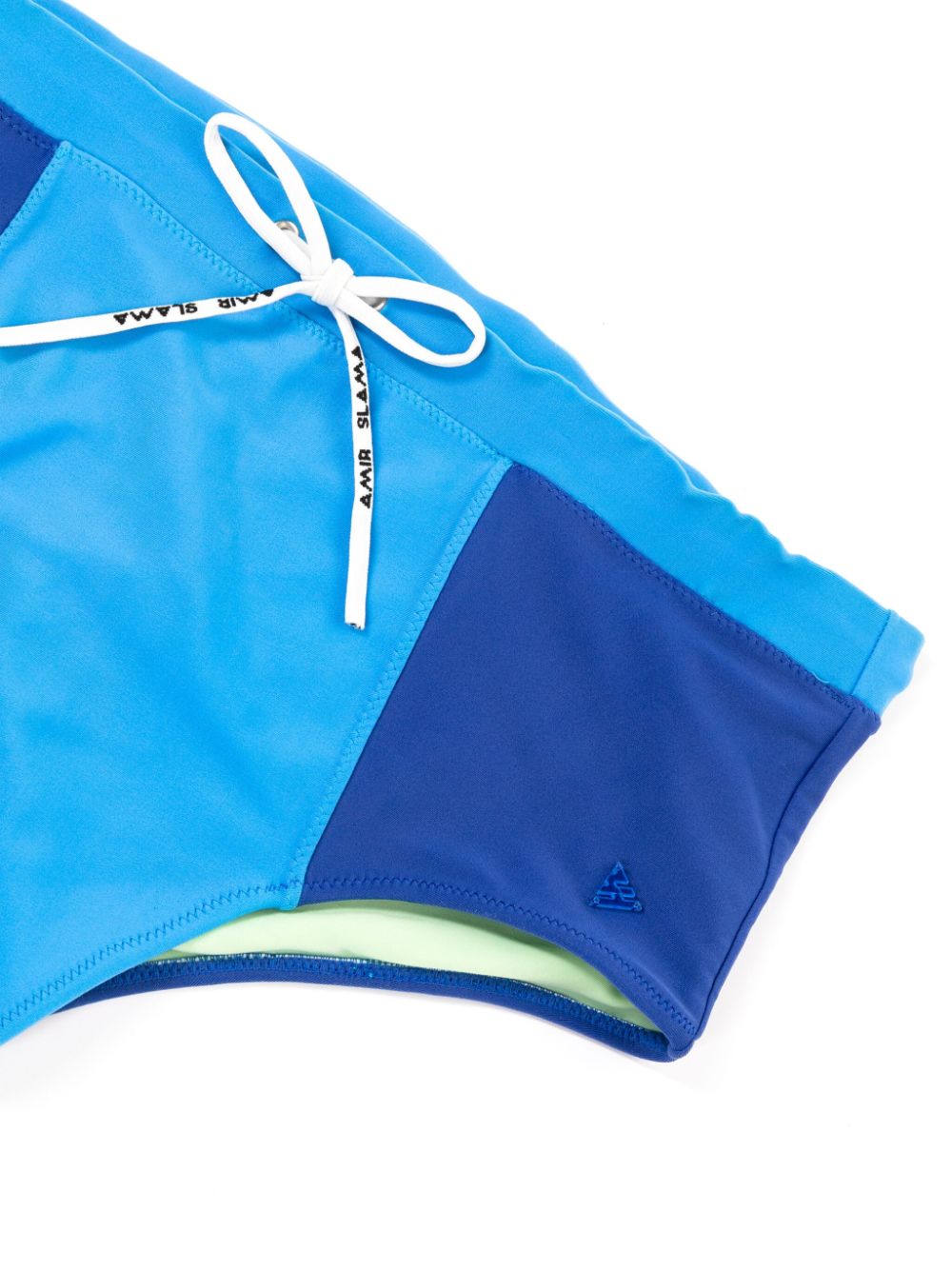 Shop Amir Slama X Mahaslama Panelled Swim Shorts In Blue