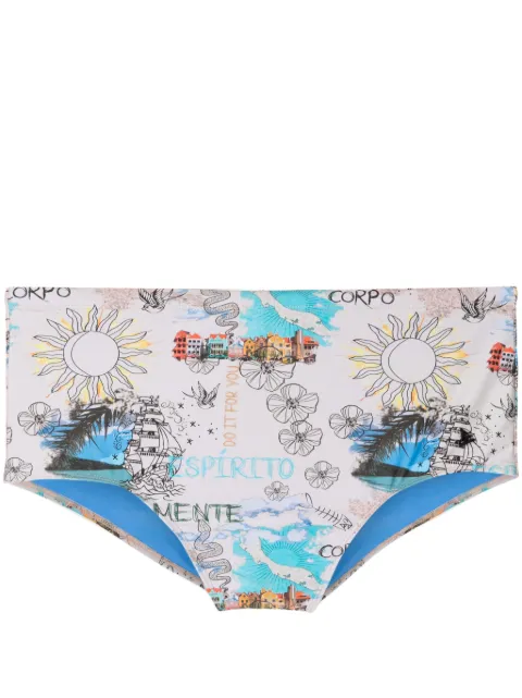 Amir Slama shorts de playa con estampado gráfico