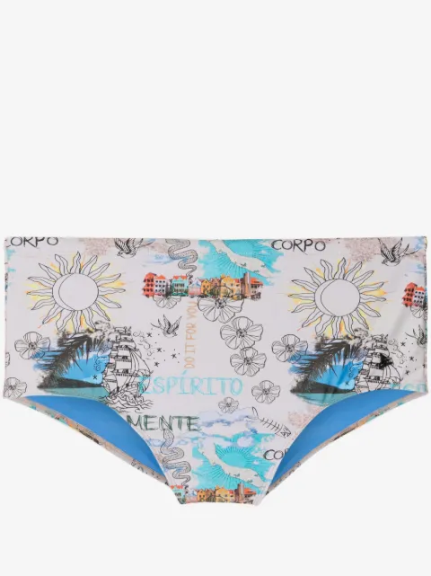 Amir Slama graphic-print swim shorts