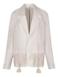 Johanna Ortiz embroidered-tassel jacket - Neutrals