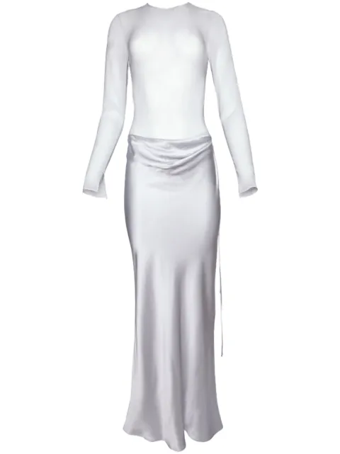 Christopher Esber vestido drapeado traslúcido
