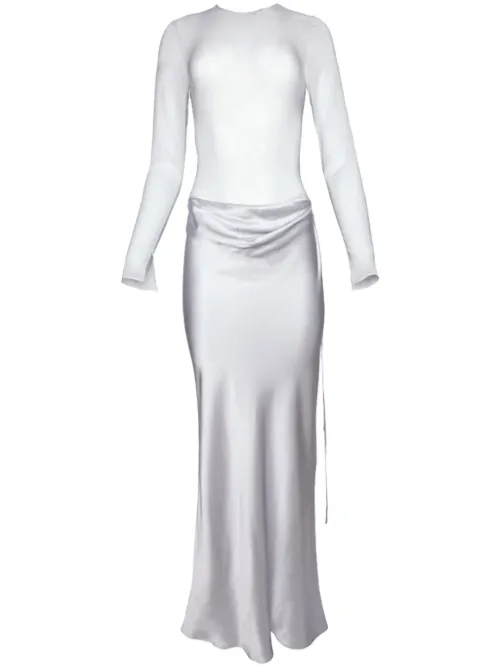 Robe drapée à coupe longue - Christopher Esber - Modalova