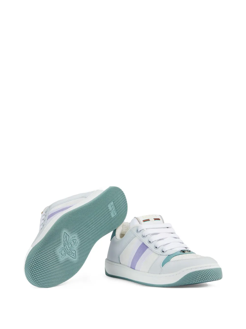 Shop Gucci Screener Lace-up Sneakers In White