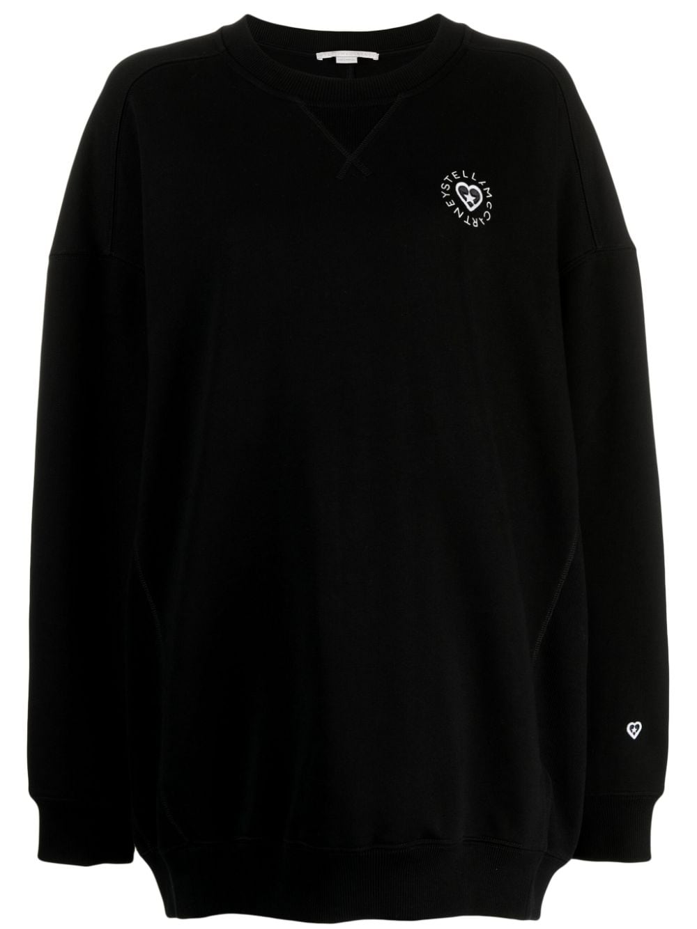 Stella McCartney Sweater met logopatch Zwart