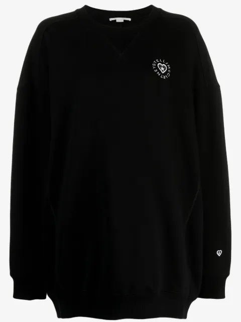 Stella McCartney logo-patch cotton sweatshirt 