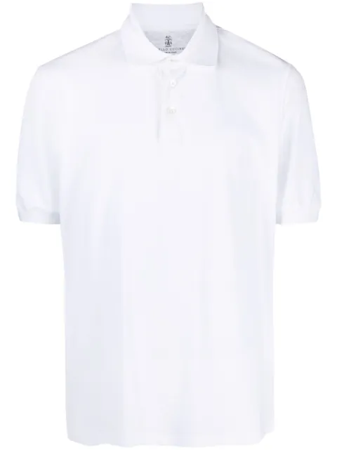 Brunello Cucinelli piqué-weave cotton polo shirt