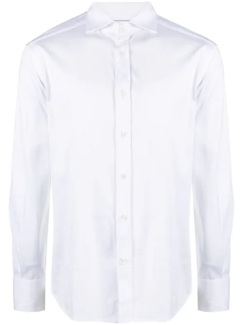 Chemise en coton à col italien - Brunello Cucinelli - Modalova