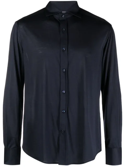 Brunello Cucinelli long-sleeve silk-cotton shirt