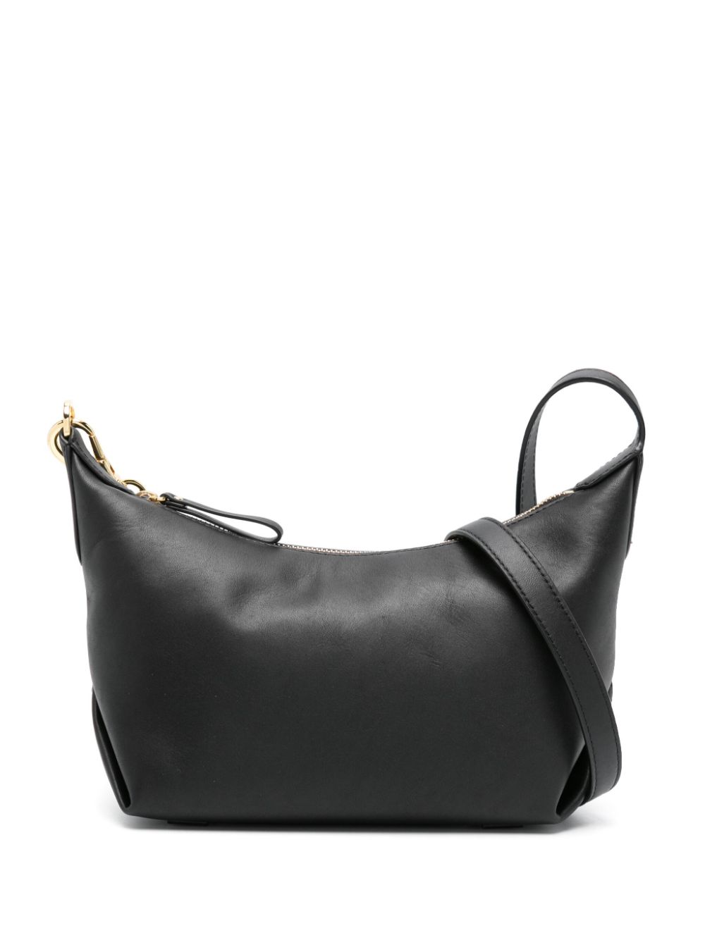 Lauren Ralph Lauren Small Kassie Leather Shoulder Bag In 黑色