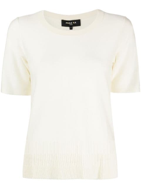 Paule Ka striped wool top