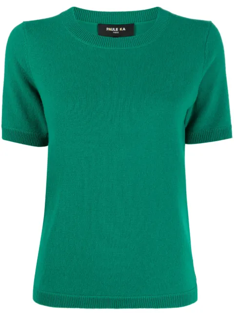 Paule Ka crew-neck fine-knit top