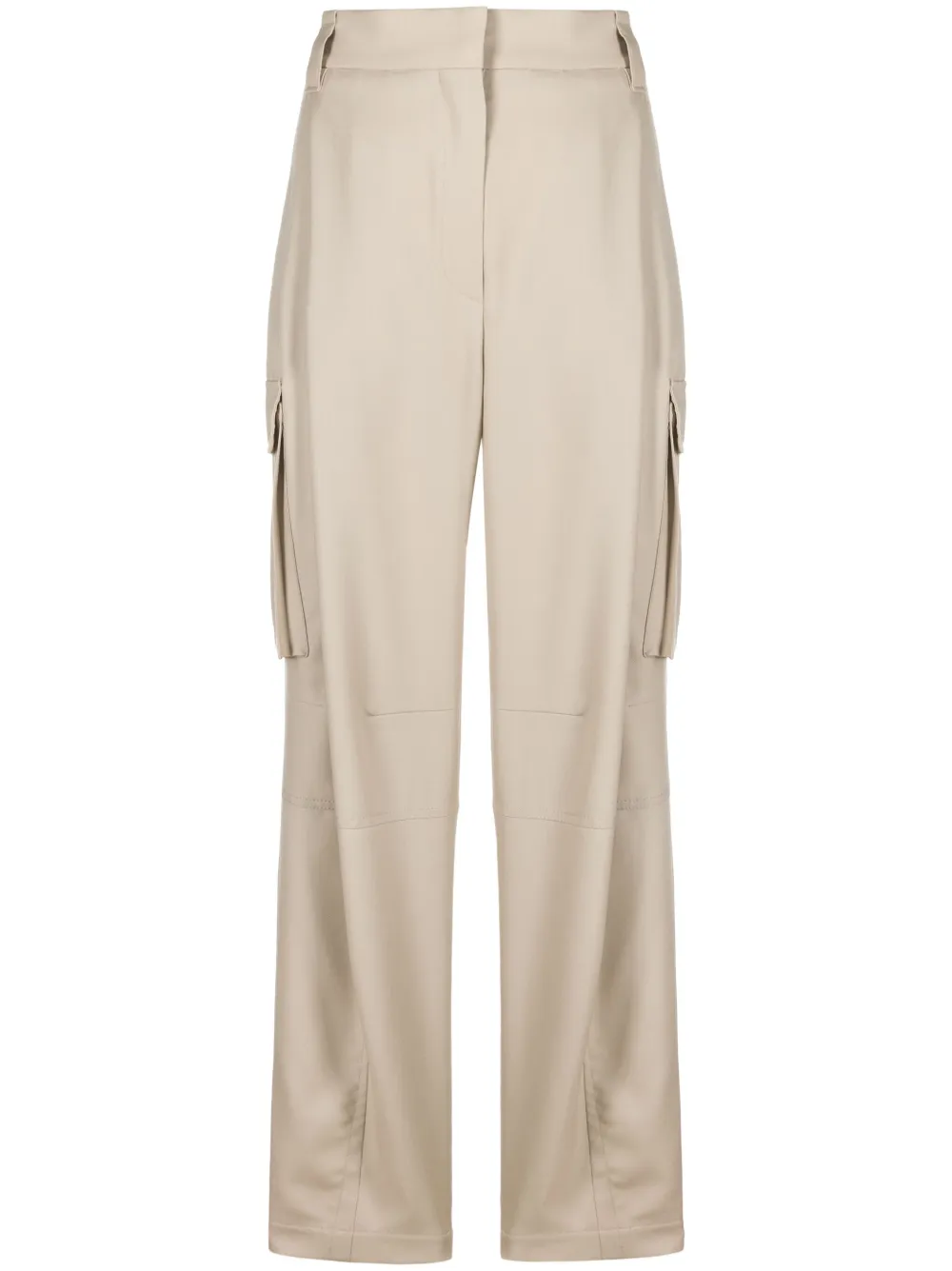 Brunello Cucinelli Cargo broek met wijde pijpen Beige