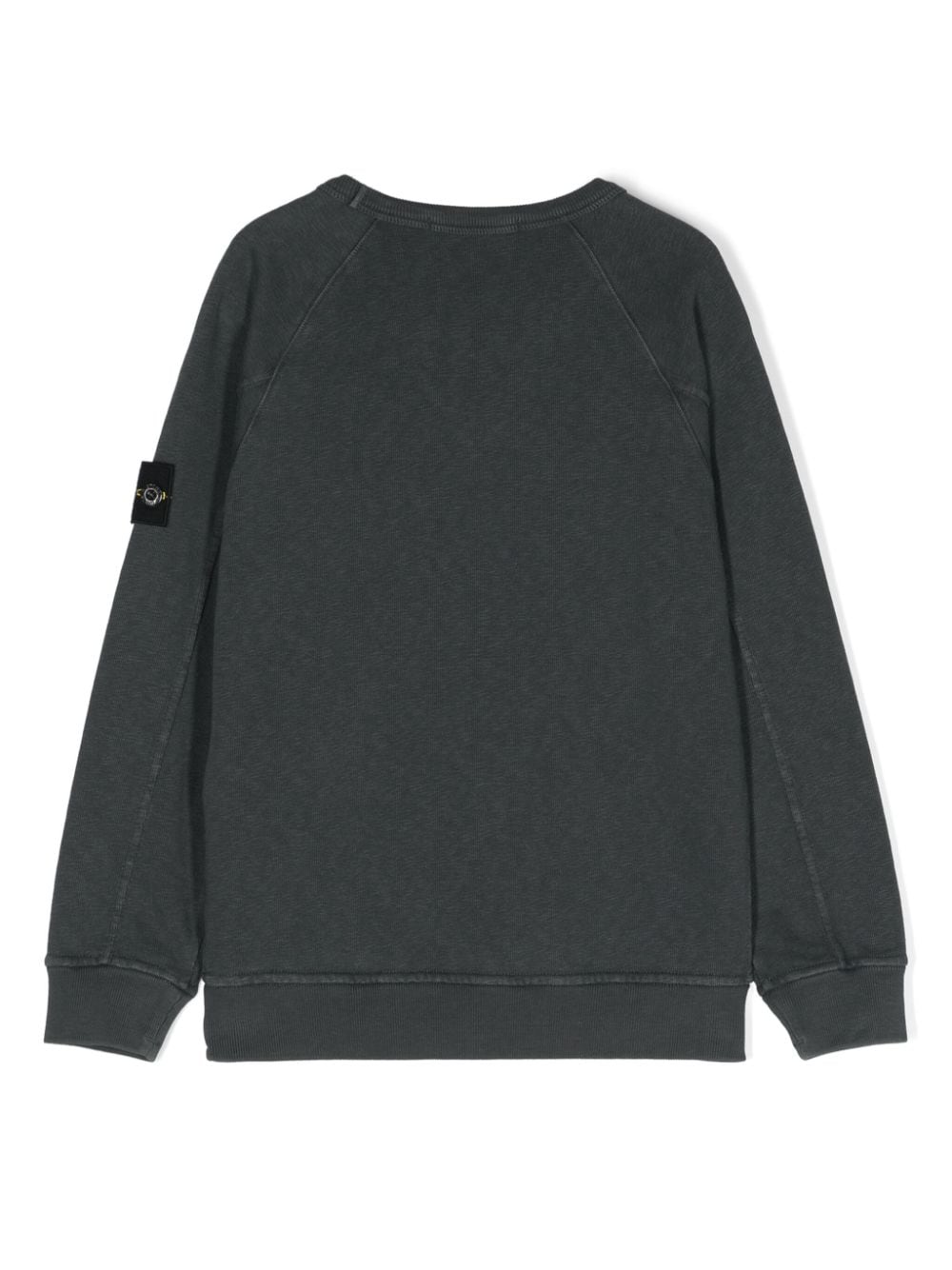 Shop Stone Island Junior Compass-badge Cotton Sweatshirt In Grey