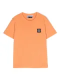Stone Island Junior Compass-patch cotton T-shirt - Orange
