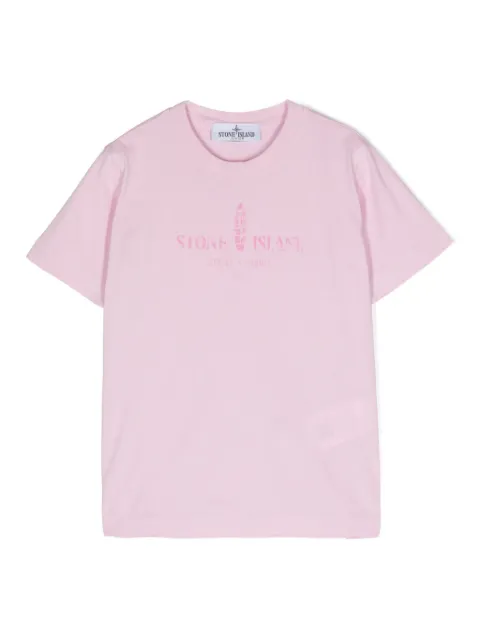 Stone Island Junior logo-print cotton T-shirt
