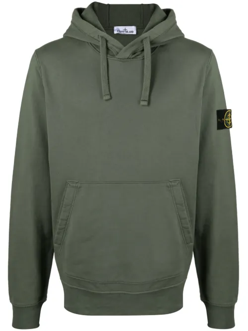 Hoodie en coton à patch - Stone Island - Modalova