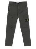 Stone Island Junior Compass-motif straight-leg trousers - Green