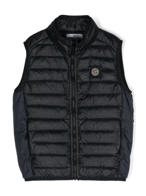 Stone Island Junior Gilet imbottito con motivo Compass