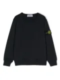 Stone Island Junior Compass-badge cotton sweatshirt - Blue