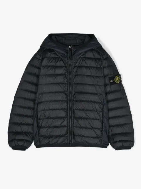 Stone Island Junior Compass-motif padded jacket 