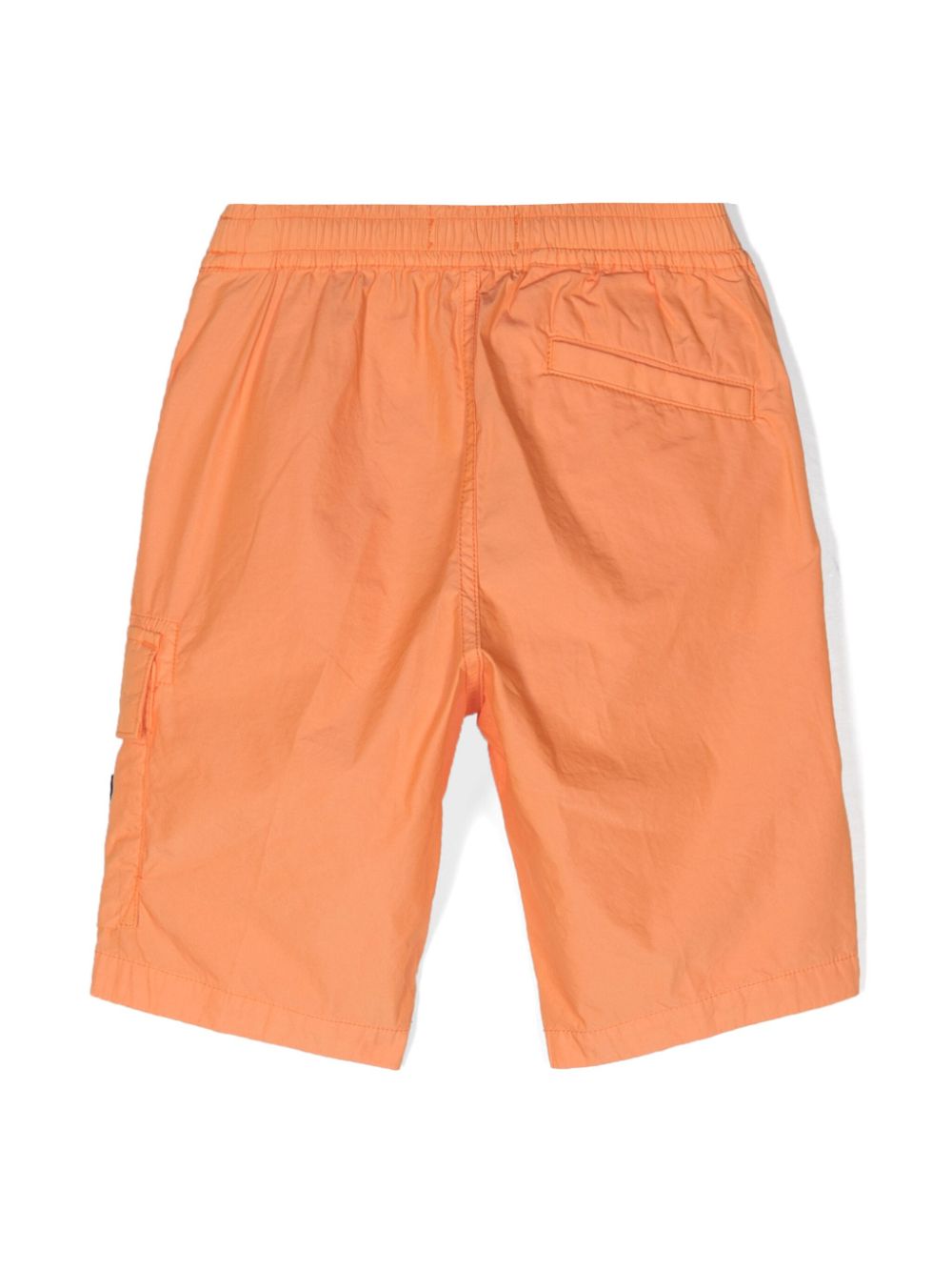 Stone Island Junior Compass-appliqué cargo shorts - Orange