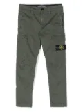 Stone Island Junior Compass-badge tapered-leg cargo trousers - Green