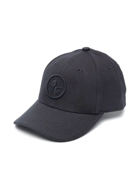 Stone Island Junior Compass-motif cotton cap