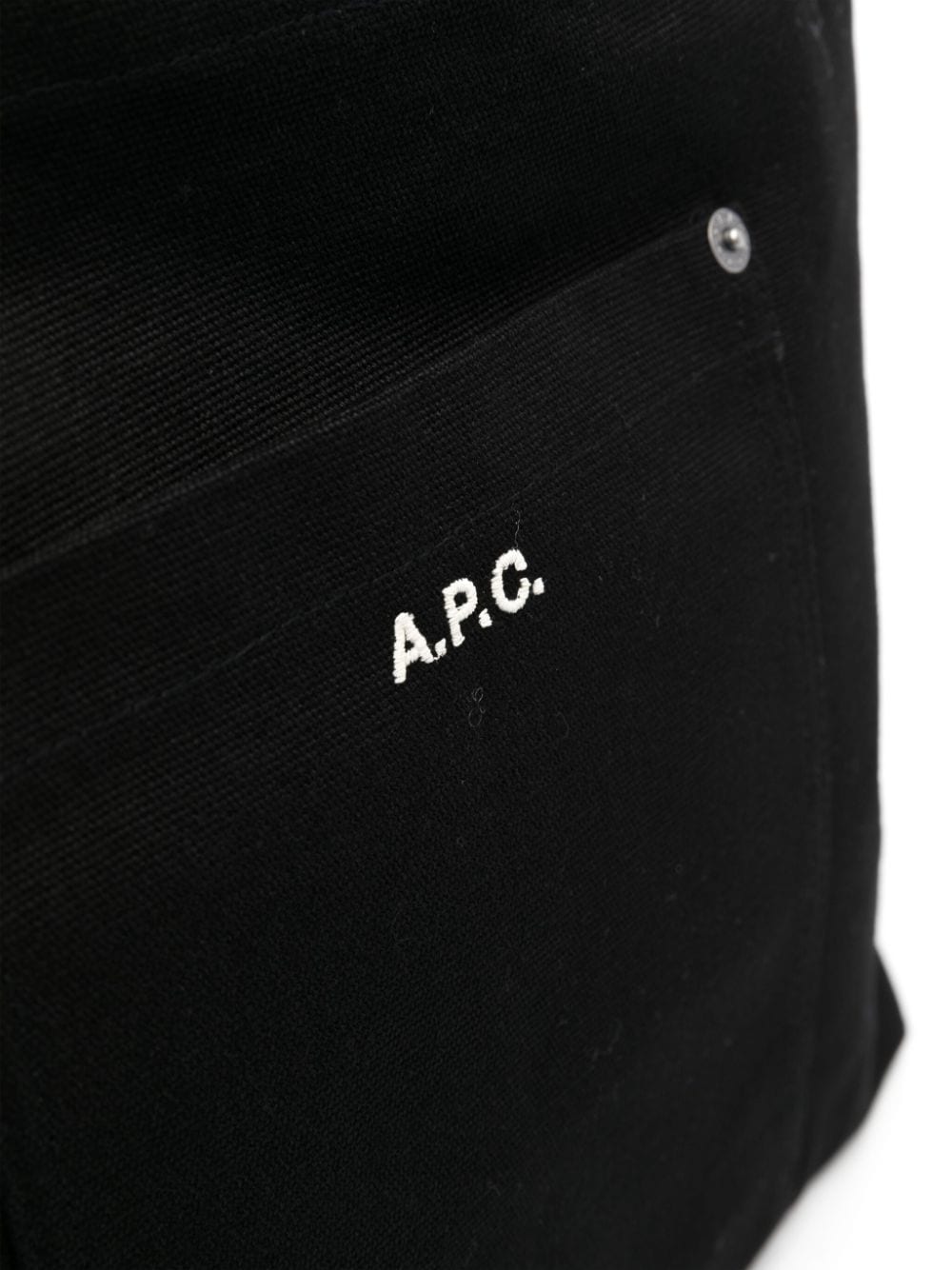 Shop Apc Thais Logo-embroidery Tote Bag In Black