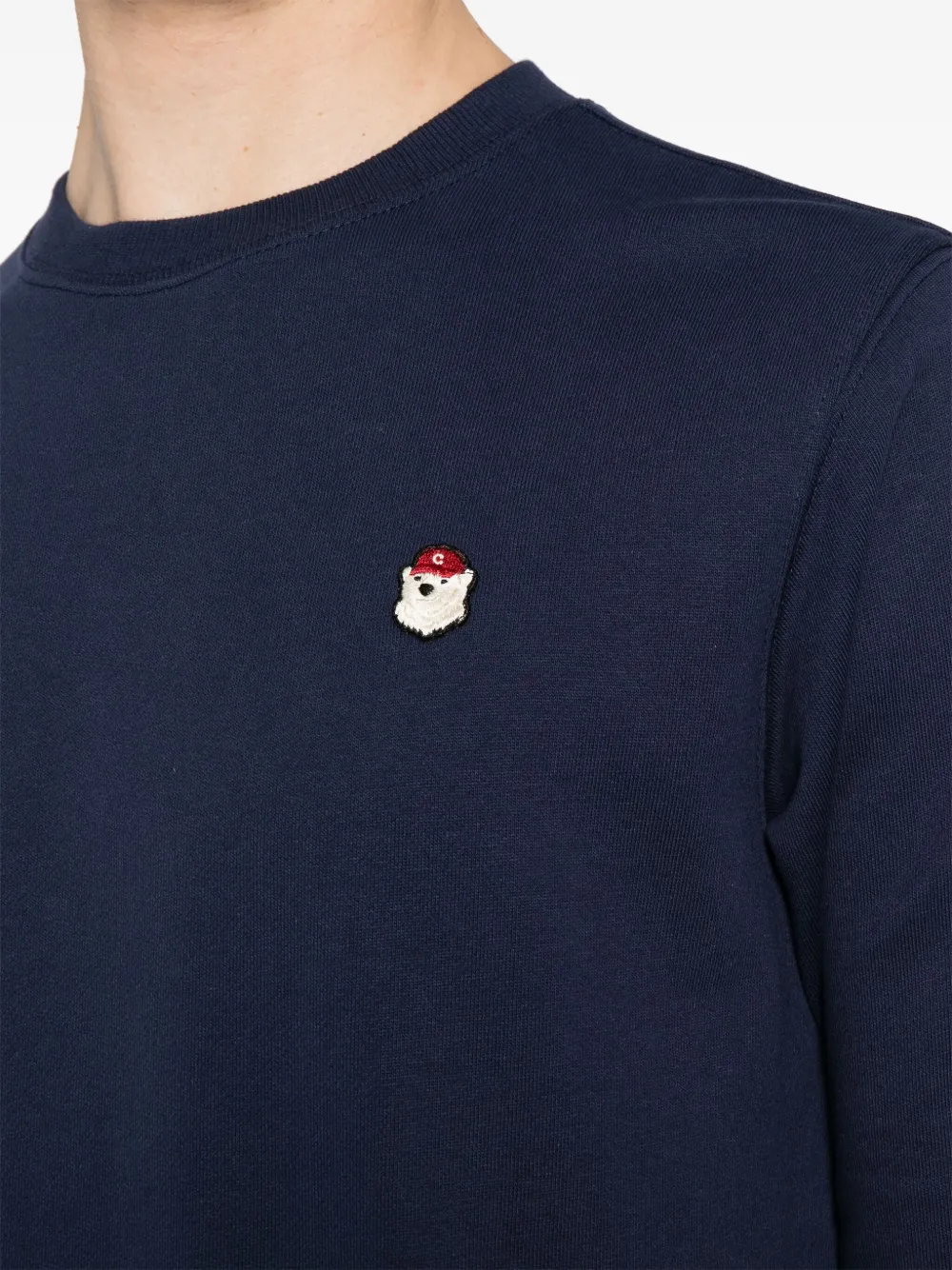 Shop Chocoolate Bear-appliqué Cotton Sweatshirt In Blue