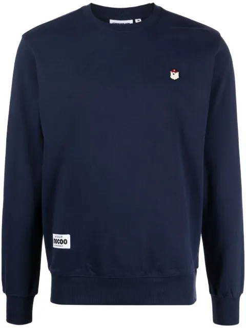 CHOCOOLATE bear-appliqué cotton sweatshirt