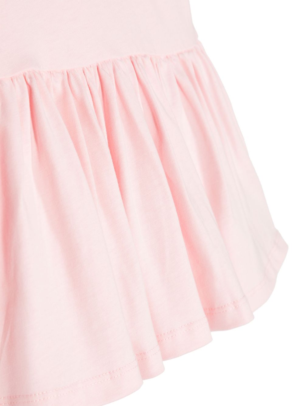 Shop Moschino Logo-print Cotton Dress In Pink