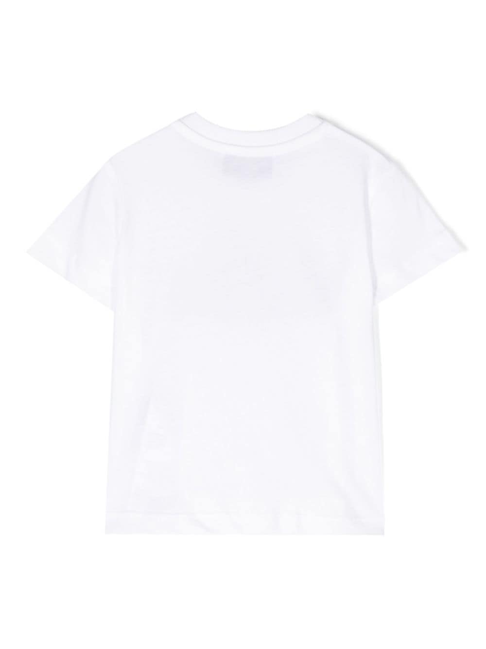 Moschino Kids T-shirt met logoprint - Wit