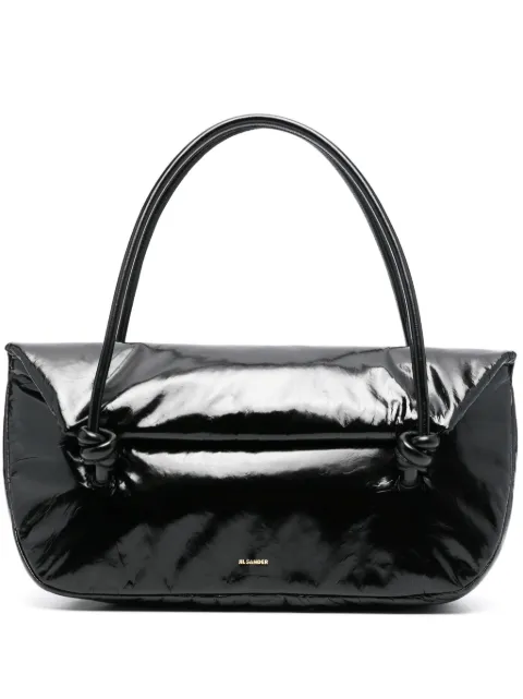 Jil Sander bolsa saddle de charol