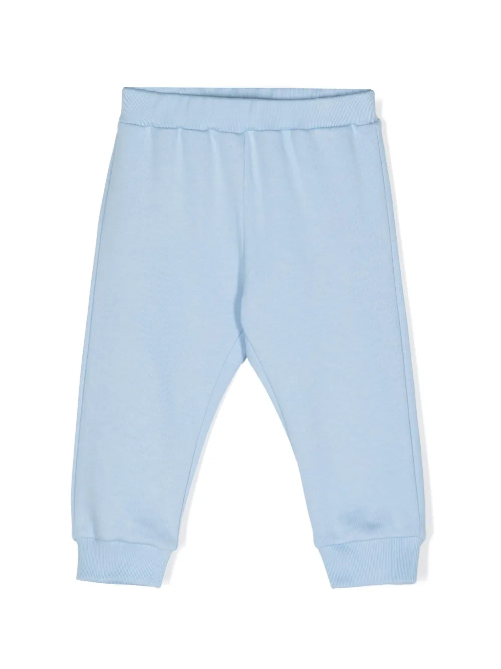 Fendi Kids Katoenen legging met logo applicatie Blauw