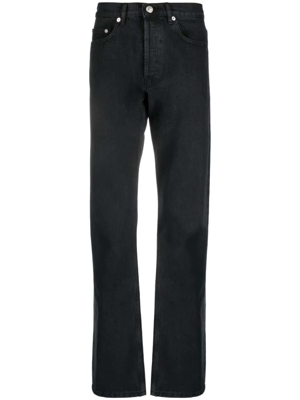 Apc Jean Naomi High-waist Straight-leg Jeans In Black