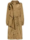 Simone Rocha rose-appliqué utility tech parka - Brown