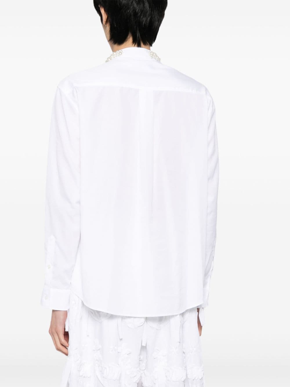 Shop Simone Rocha Embellished Long-sleeve Shirt In White