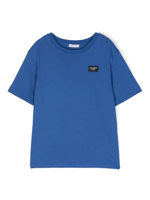 Dolce & Gabbana Kids logo-appliqué cotton T-shirt