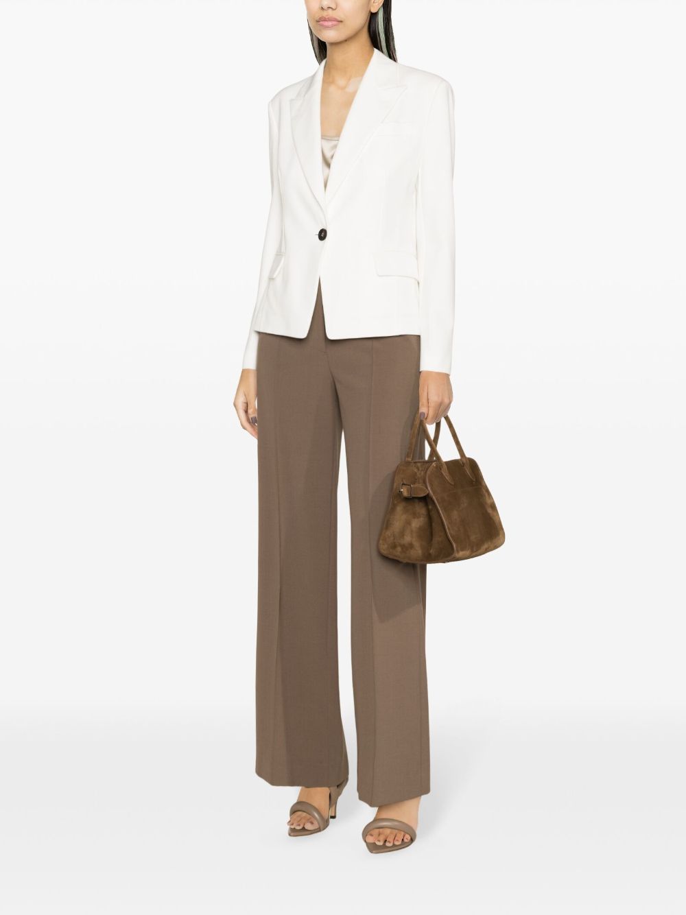 Where to buy cheap Brunello Cucinelli single-breasted cotton-blend blazer Women