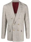 Brunello Cucinelli Prince of Wales checked blazer - White