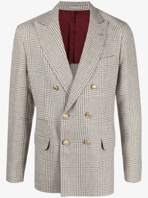 Brunello Cucinelli Prince of Wales checked blazer