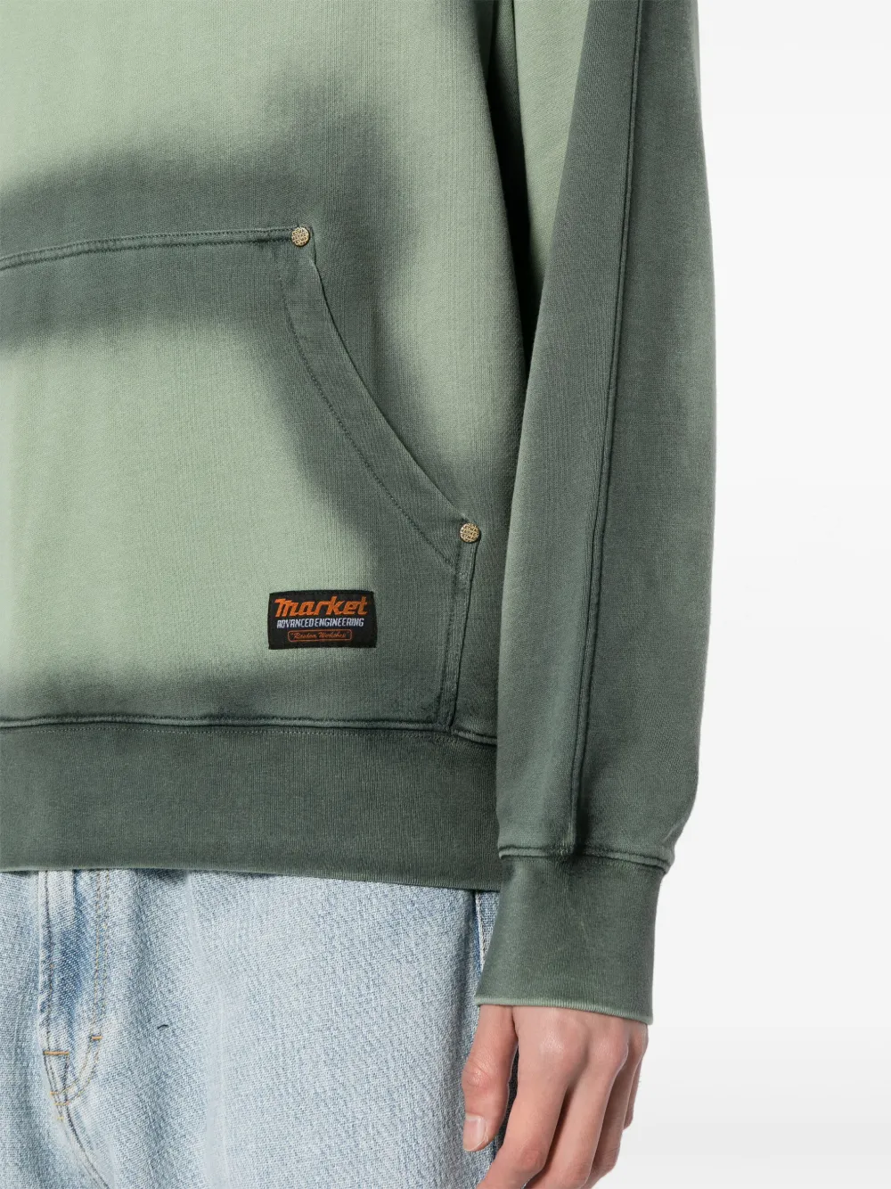 MARKET Hoodie met tie-dye Groen