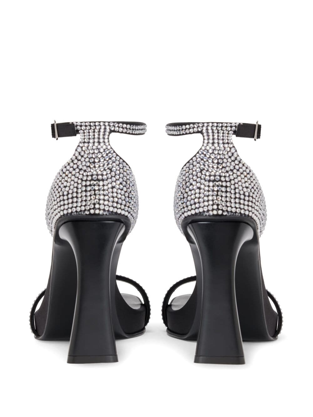 Shop Stella Mccartney Elsa Crystal-embellishment Sandals In Black