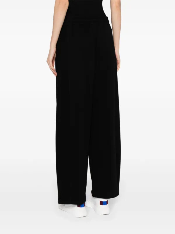パンツ STELLA MCCARTNEY COTTON FLEECE JOGGING PANTS WITH LOGO PATCH Stella McCartney logo-patch Cotton Track Pants | Black