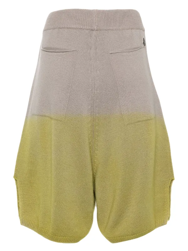 国内発送☆限定コラボ☆【MONCLER+RICK OWENS】カシミヤショーツ Moncler x Rick Owens Knitted Shorts | Green | FARFETCH ID
