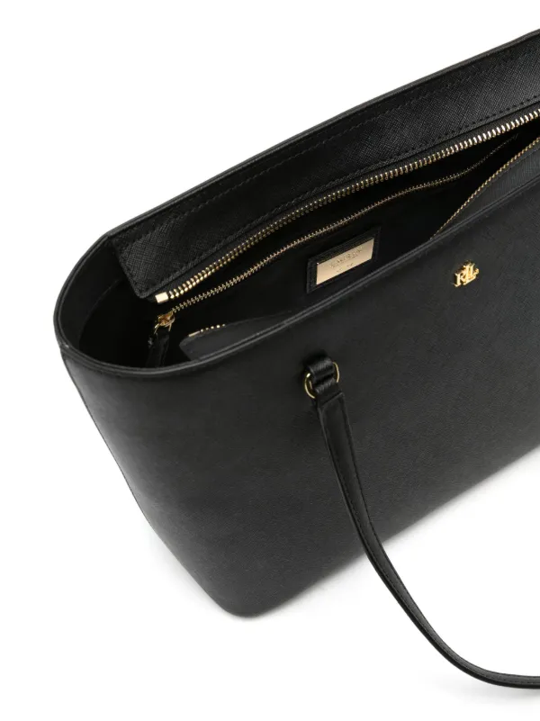 Lauren Ralph Lauren Medium Karly Leather Tote Bag | Black