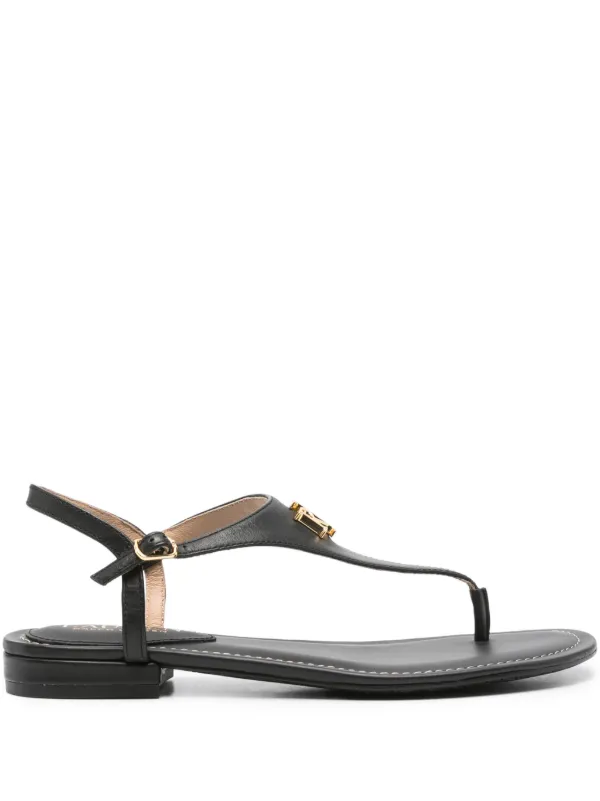 Lauren Ralph Lauren Ellington レザーサンダル | ブラック | FARFETCH JP