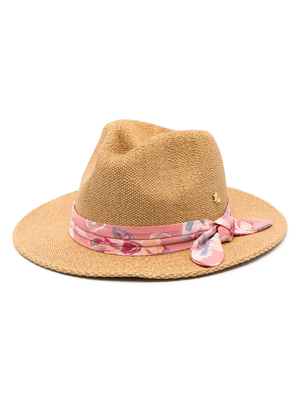 Packable straw fedora hat