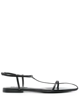 Jil Sander レザー ケージサンダル | ブラック | FARFETCH JP